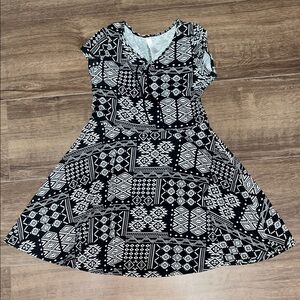 Justice Monochrome Geometric Tee